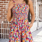 🏝️LAST DAY SALE :£ 12.99!!!💃Women's Summer Square Neck Sleeveless Loose Casual Short Smocked Romper