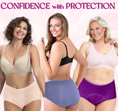 ⏳Last Day-Buy 1 Get 3 Packs!!🔥2026 Best-Selling🏆LunaBloom™ High-Waist Leak-Proof Panties✨Butter-soft, ultra-stretchy & discreetly protective 🍃
