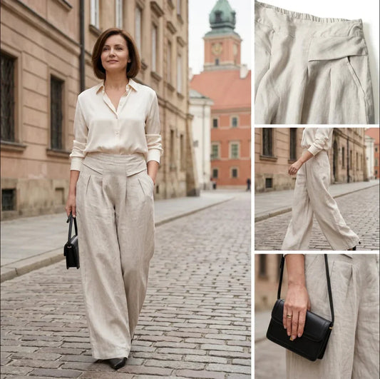 ✨Limited-time Special Price:£16.99!!!👖Women's Cotton-Linen Wide-Leg Pants