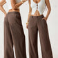 💗LAST DAY SALE 50% OFF⚡50K+ SOLD!!🌸Women's Cotton Linen Palazzo Pants Summer Flowy Wide Straight Leg Beach Trousers With Pocket Casual Solid Color Soft Elastic High Waist Lounge Pants💐