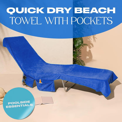 🏖️ Last Day Special Price :￡13.99!!🌞Sun Lounger Towel in Bag with Pockets Storage🌊