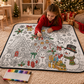 🎄Early Christmas Pre Sale 50% Off☃️DIY Christmas Drawing Blanket with 24 Colors Markers🎁Doodle Your Own Xmas Blanket🎅Customizable Washable Paint Play Blanket for Adults, Kids🎨