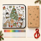 🎄Early Christmas Pre Sale 50% Off☃️DIY Christmas Drawing Blanket with 24 Colors Markers🎁Doodle Your Own Xmas Blanket🎅Customizable Washable Paint Play Blanket for Adults, Kids🎨