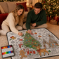 🎄Early Christmas Pre Sale 50% Off☃️DIY Christmas Drawing Blanket with 24 Colors Markers🎁Doodle Your Own Xmas Blanket🎅Customizable Washable Paint Play Blanket for Adults, Kids🎨