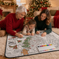 🎄Early Christmas Pre Sale 50% Off☃️DIY Christmas Drawing Blanket with 24 Colors Markers🎁Doodle Your Own Xmas Blanket🎅Customizable Washable Paint Play Blanket for Adults, Kids🎨