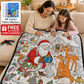 🎄Early Christmas Pre Sale 50% Off☃️DIY Christmas Drawing Blanket with 24 Colors Markers🎁Doodle Your Own Xmas Blanket🎅Customizable Washable Paint Play Blanket for Adults, Kids🎨