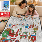 🎄Early Christmas Pre Sale 50% Off☃️DIY Christmas Drawing Blanket with 24 Colors Markers🎁Doodle Your Own Xmas Blanket🎅Customizable Washable Paint Play Blanket for Adults, Kids🎨