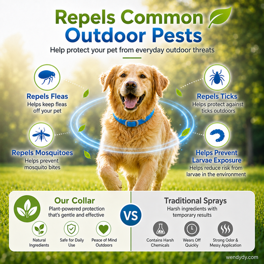 ⏰LIMITED TIME 50% OFF!🔥50K+ SOLD! Natural Essential Oil Pet Pest Repellent Collar🐶