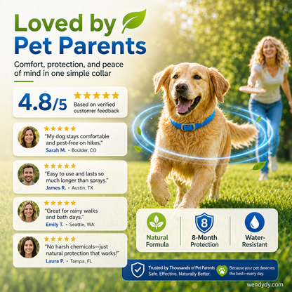 ⏰LIMITED TIME 50% OFF!🔥50K+ SOLD! Natural Essential Oil Pet Pest Repellent Collar🐶