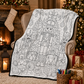🎄Early Christmas Pre Sale 50% Off☃️DIY Christmas Drawing Blanket with 24 Colors Markers🎁Doodle Your Own Xmas Blanket🎅Customizable Washable Paint Play Blanket for Adults, Kids🎨