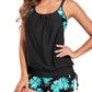🏖️🩱2026 Hot Sale 49% OFF🌼Sexy Leopard Cross Back Two-Piece Tankini Swimsuit
