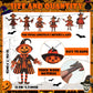 🏆Halloween Surprise Price: Only £ 6.99!!!🎃 Vintage Halloween Wooden Wall Hanging Set👻