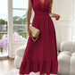 🎉Last Day Special Price:£15.99!!💃🌼V-Neck Ruffled Waist-Defining Maxi Dress
