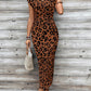 🥳Last Day Special Price:£ 13.99! 🥳💞50K+ SOLD!🌸Women's Knot Bodycon Dress – Leopard print, tummy-flattering knot. Comfy & chic for parties or date nights. Feel gorgeous. ✨🌹
