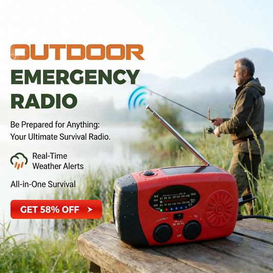 ⬛Black Friday Special Price:£18.99!!! 🌟Multifunctional Portable Solar Emergency Radio – Power Bank, Hand Crank & Weather Alert for Outdoor & Crisis Preparedness