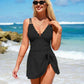 🏖️Summer Hot Sale - ONLY ￡14.99!!⚡50K+ SOLD!🌞🌊Deep V Knot Detail Skirted Swimsuit