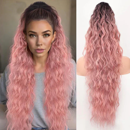 💜2026 NEW IN £12.99!!⚡50K+ SOLD! 💜Curly Wavy Frizzy Hair Extension with Ponytail
