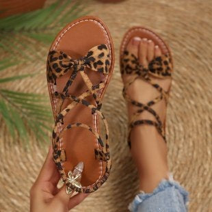 🏖️Limited time Special Price:£ 11.99!!!⏳👙Women's Criss-Cross Strap Flat Sandals