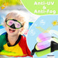 🔥SUMMER GIFT – ONLY £8.99!!🏆#1 Bestselling🏊‍♀️HD children's large frame waterproof and anti-fog swimming goggles
