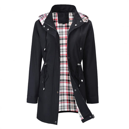 🔥Limited Time Special Price:£ 23.99🎁🧥3-in-1 Plaid Waterproof Jacket for Women– Rain, Wind & Cold, All Covered