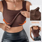 🏆🌟Last Day Special Price ￡7.99!!🎀Women's U Neck Shapewear Built-in Bra Tank High Strechy Sleeveless Slim Fit Tops Camisole