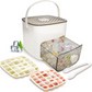 🍨🔥Last Day Special Price:£ 12.99!!!🧊Portable Ice Maker with Lid and Storage Box (48 cubes).