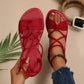 🏖️Limited time Special Price:£ 11.99!!!⏳👙Women's Criss-Cross Strap Flat Sandals