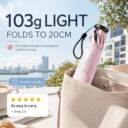 💖LAST DAY SALE ONLY ￡8.99!!💖✨ Say Goodbye to Bulky Umbrellas – Ultra-Light Sun & Rain Protection for On-the-Go! ✨