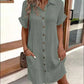 💎50% OFF! 💎✨Women’s Summer Midi Dress – Breezy, Flattering & Effortlessly Chic! Lightweight Button-Down with Pockets 🇬🇧☀️