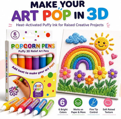 🎄Early Christmas Pre Sale￡7.99!!☃️🔮Magic Pen – Draw 3D with one stroke!🎄 DIY Bubble Popcorn Drawing Pens🔥