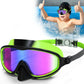🔥SUMMER GIFT – ONLY £8.99!!🏆#1 Bestselling🏊‍♀️HD children's large frame waterproof and anti-fog swimming goggles