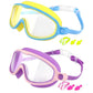 🔥SUMMER GIFT – ONLY £8.99!!🏆#1 Bestselling🏊‍♀️HD children's large frame waterproof and anti-fog swimming goggles