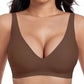 ⏳LAST DAY SALE: ONLY ￡10.99!!💕Womens Comfortable Wireless Bralettes Seamless Deep V Everyday Bra