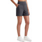 ⏳Limited-time Special Price:£14.99!!🩳Women's High-Waisted Athletic Bermuda Shorts with Pockets – Running, Yoga, Summer Casual Activewear