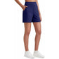 ⏳Limited-time Special Price:£14.99!!🩳Women's High-Waisted Athletic Bermuda Shorts with Pockets – Running, Yoga, Summer Casual Activewear