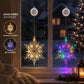 🎄Christmas Pre Sale￡8.99!!☃️❄️ DIY Christmas Snowflake Suction Cup LED Lights ✨ | Battery Operated, Warm & Multi-Colour, Window Suction Lights, Christmas Home & Party Decor