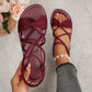 🏖️Limited time Special Price:£ 11.99!!!⏳👙Women's Criss-Cross Strap Flat Sandals