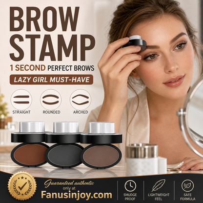 🥳Last Day Buy 1 Get 1 Free Special Price:£9.99!!💞Eyebrow Stamp Powder with Brush – Press & go, perfect brows in seconds. Waterproof, 24h wear, no salon needed. A beauty game‑changer! 💄🌸