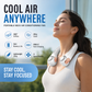 🥳2026 HOT SALE🥳💨50% OFF!🍃 Neck Air Conditioner Fan – Ultra‑quiet, 360° rotating, 3 speeds. Hands‑free cooling, long battery. Summer essential! 😎🌬️