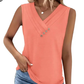 🏆Last Day Special Price ￡10.99!!💐2026 Women’s Button Down V Neck Loose Fit Tank Top