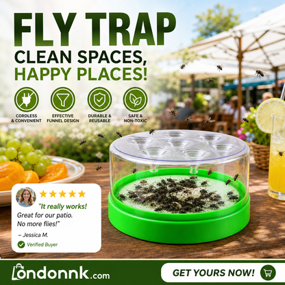 🔌Last Day Special Price:£8.99!!!✅ Reusable fly trap—no electricity, no poison! 🏠 Safe to use in the kitchen and around children and pets.