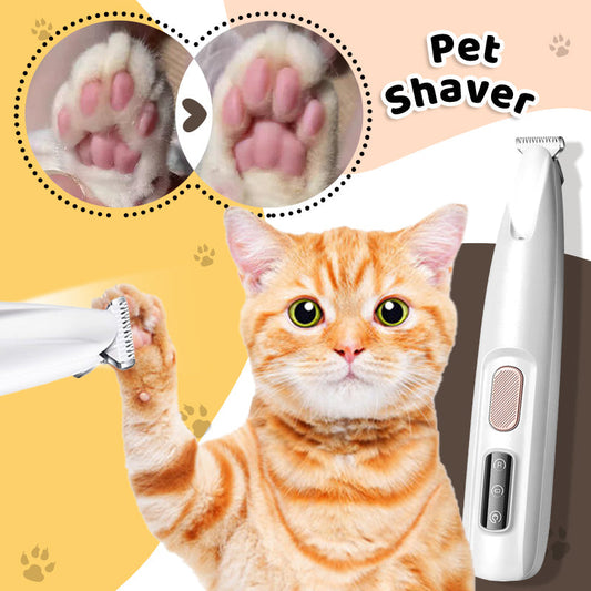 🐱Surprise Price: Only £9.99!!!🐶Waterproof Rechargeable Pet Shaver with LED Light👣