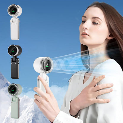 🌞Last Day Special Price:£ 10.99!!!🎁 ❄️Summer Savior A Hand-sized Hair Dryer💨5-Speed Foldable Handheld Fan Portable Design, Perfect Summer Companion!