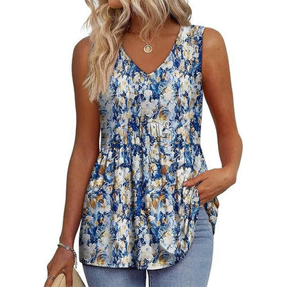 🔥 Last Day Special Price :￡12.99!!👚 Women’s V-Neck Peplum Tank — Flowy Sleeves, Flattering Fit & Instant Style Upgrade! ✨💃🛒⏳ LIMITED TIME! 🚀