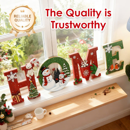 🎄Christmas Special Price:£9.99!!!⛄Christmas Wooden Wall Decor Letter Sign - HOME/JOY