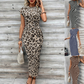 🥳Last Day Special Price:£ 13.99! 🥳💞50K+ SOLD!🌸Women's Knot Bodycon Dress – Leopard print, tummy-flattering knot. Comfy & chic for parties or date nights. Feel gorgeous. ✨🌹