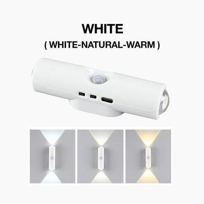 🏆Surprise Price: Only £8.99!!!💡Smart LED Motion Sensor Night Light, Dimmable RGB Color Changing Wall Lamp, USB Rechargeable Gradient Magnetic Stick-on Ambient Light for Bedroom, Hallway, Entryway Home Lighting Decor Accessories
