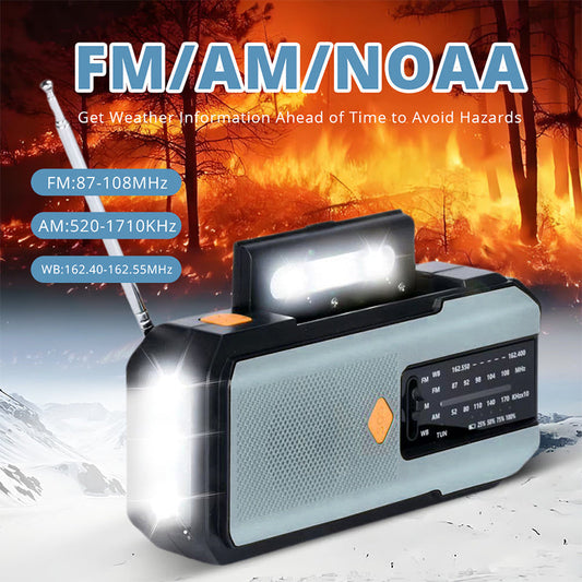 💗LAST DAY SALE 50% OFF⚡50K+ SOLD!!💥Solar Hand-Crank Emergency Weather Radio