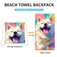 🥳Limited-time Special Price:£ 10.99!!!🏖️2-in-1 Convertible Beach Towel & Drawstring Backpack