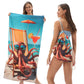 🥳Limited-time Special Price:£ 10.99!!!🏖️2-in-1 Convertible Beach Towel & Drawstring Backpack
